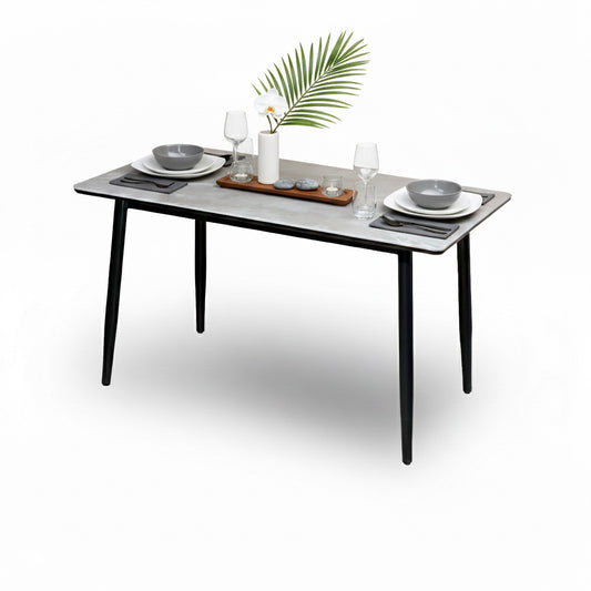 Modern 4 Seater Dining Set with Upholstered Chairs