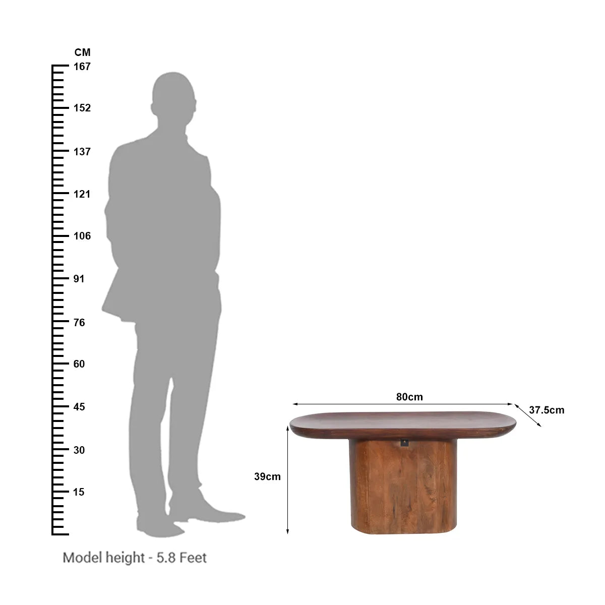 Elegant Walnut Finish Coffee Table