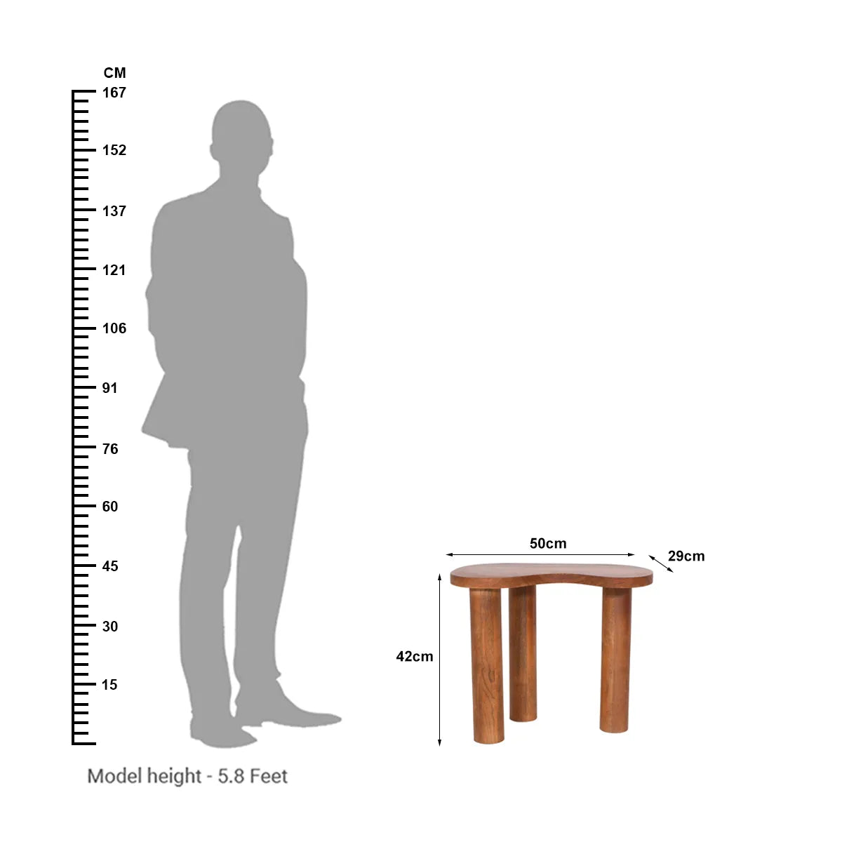 Contemporary Walnut Finish Side Table – Artistic Accent Table by Furniza - Furniza