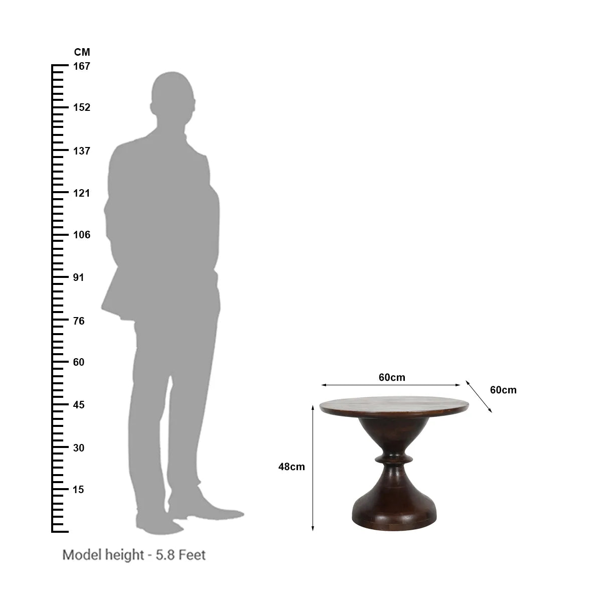 Elegant Dark Walnut Coffee Table