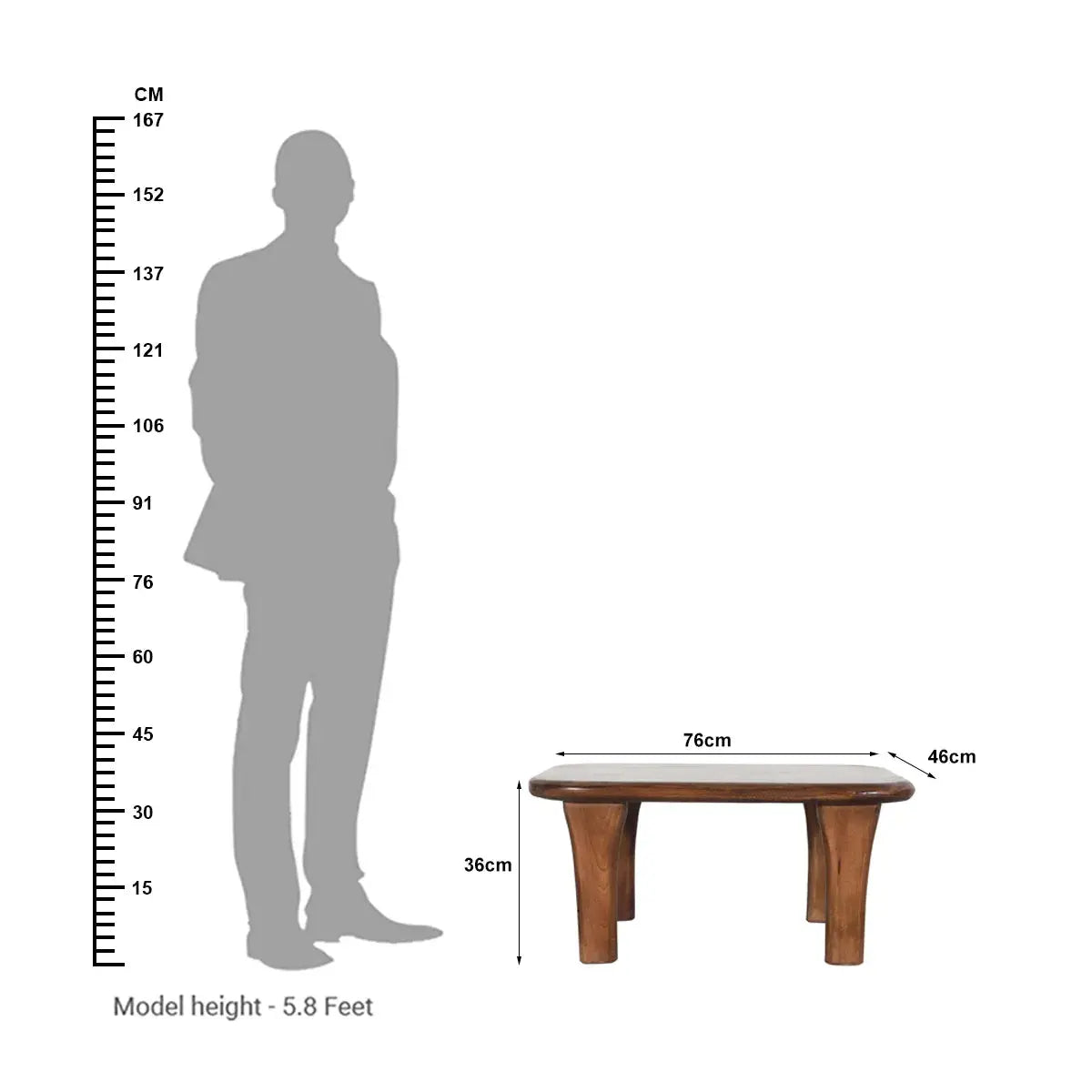 Contemporary Walnut Coffee Table - Furniza