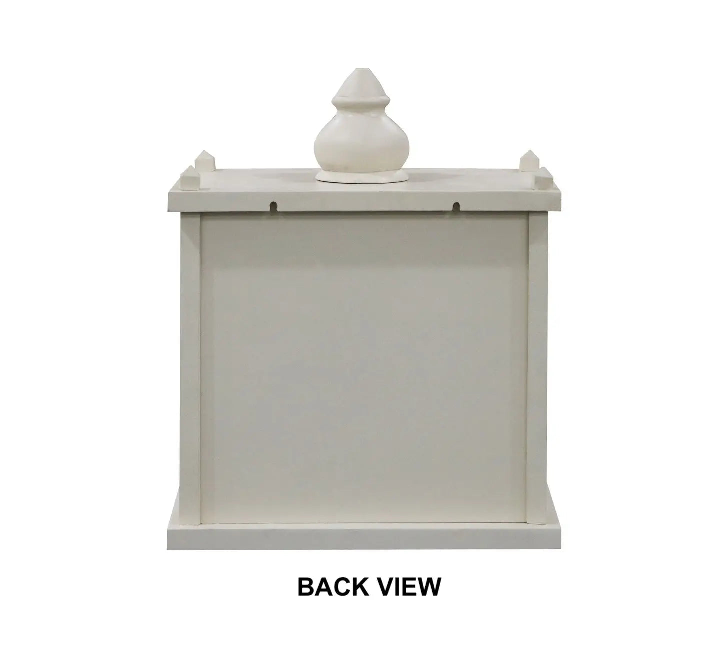 Traditional Pale White MDF Wall Mount Temple with Goombaj Top FURNIZA