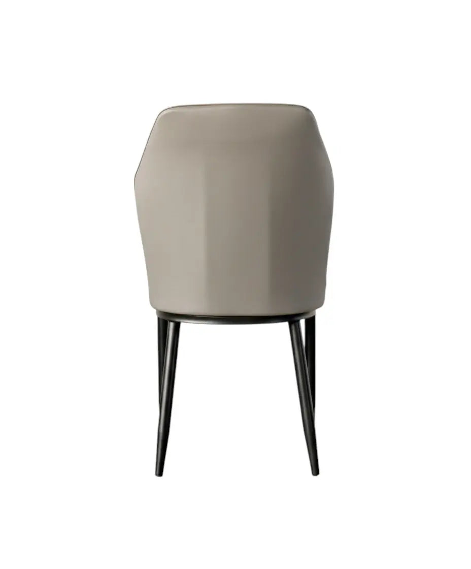 Modern Dark Grey Dining Chair – Iron Frame Accent Chair FURNIZA