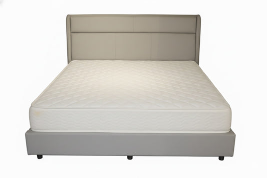 Modern Upholstered King Bed 180×200 cm – Premium Grey Headboard