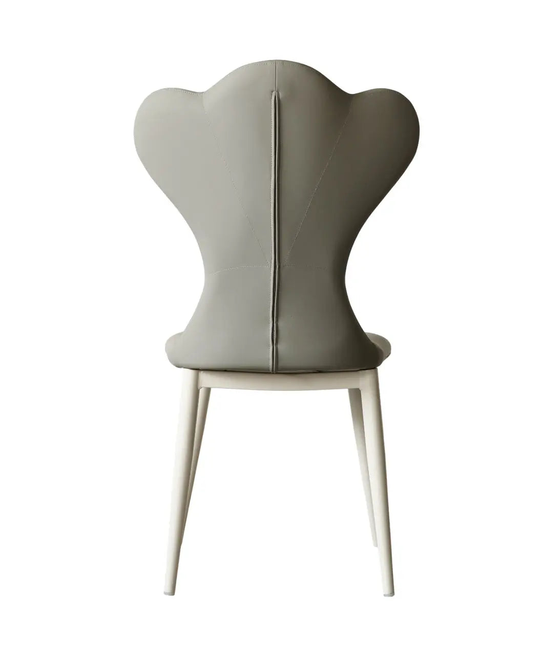 Grey Upholstered Dining Chair – Elegant Iron Frame Design FURNIZA