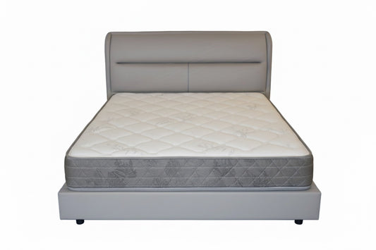 Modern Upholstered King Size Bed with Padded Headboard – Contemporary Bed Frame