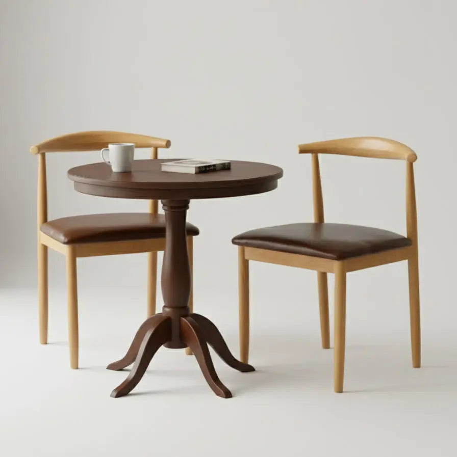 Brown Leatherette Dining Chair – Iron Frame Modern Design (Set of 2 & 4) FURNIZA