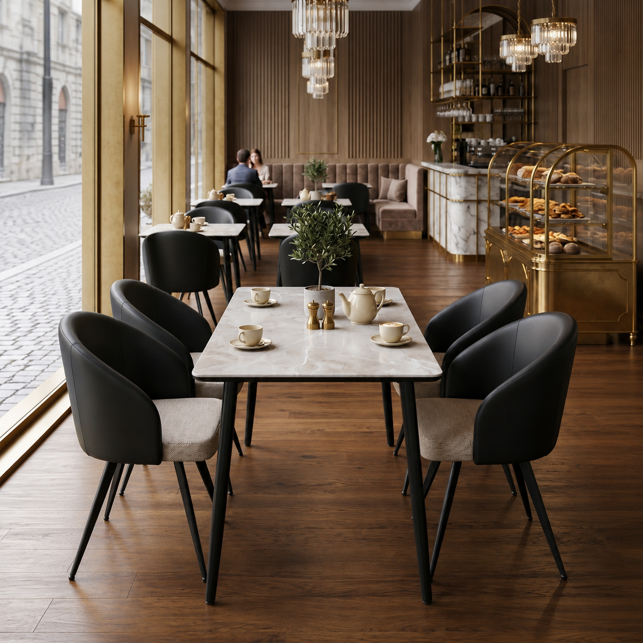 white dining room dining table and stool set
