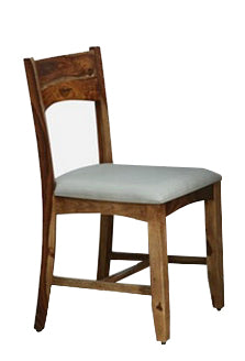 6 Seater Solid Sheesham Wood Dining Set with Cushioned Chairs & Bench