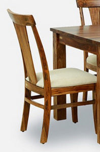 Mid-Century Sheesham Wood 4-Seater Dining Set in Natural Finish