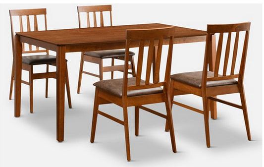 The Elara – 4-Seater Modern Sheesham Wood Dining Set