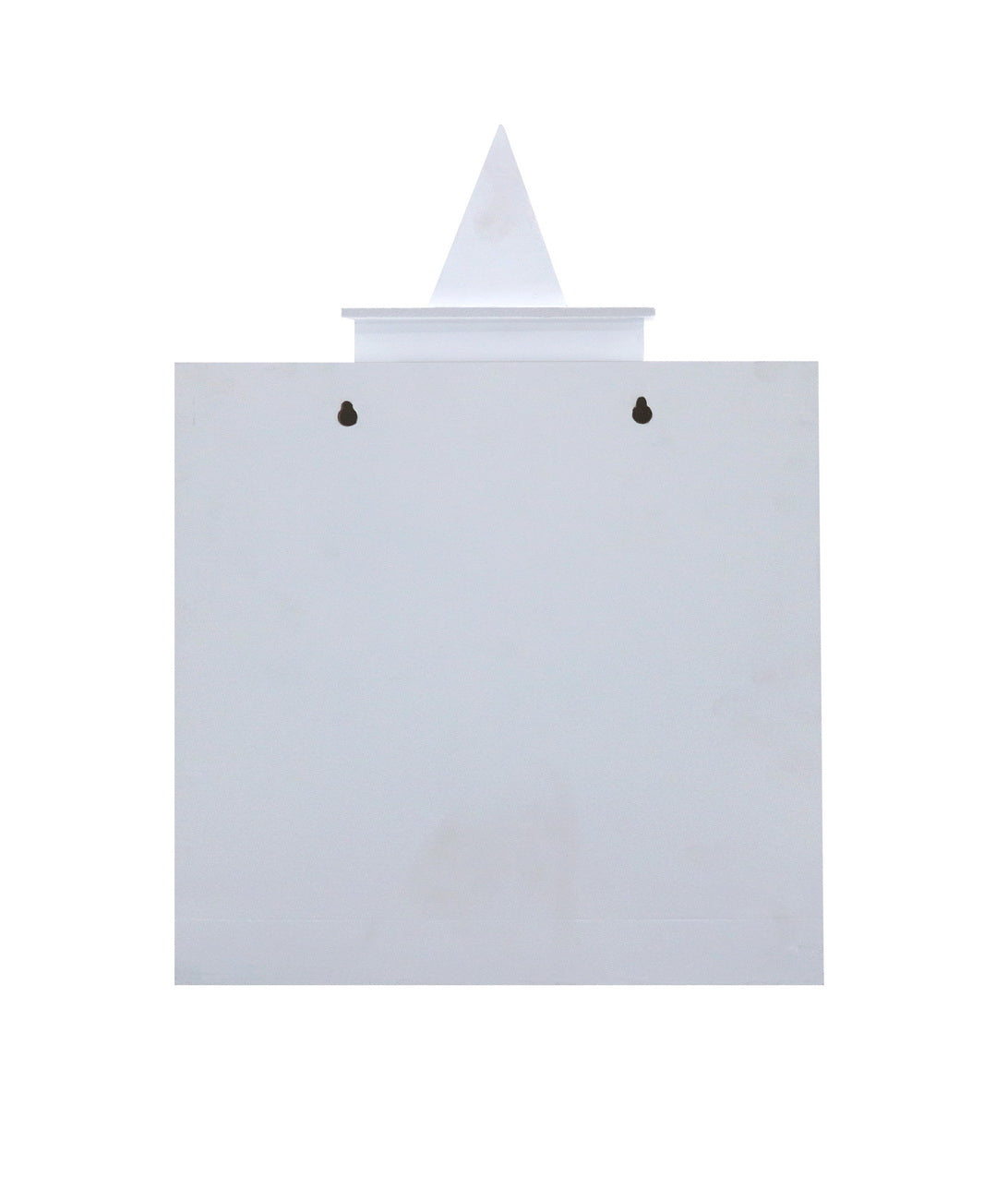 Traditional White MDF Wall Mount Pooja Mandir with Shikara Design & Ganesha Carved Doors – Compact Temple by Furniza - Furniza