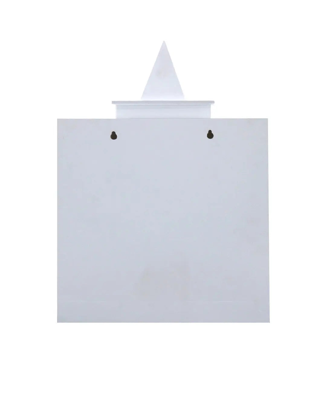 Traditional White MDF Wall Mount Pooja Mandir with Shikara Design & Ganesha Carved Doors – Compact Temple by Furniza - Furniza