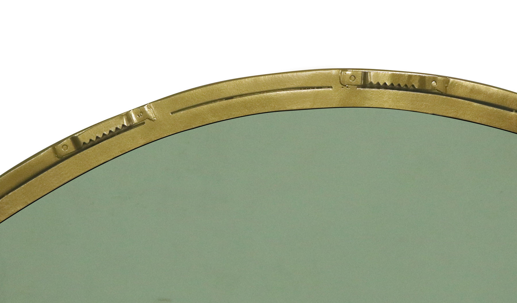 Decorative Wall Mirror with Fish Shape Small Iron Frame, Brass Finish – Nautical Coastal Style Accent Mirror for Living Room, Bedroom, Bathroom - Furniza