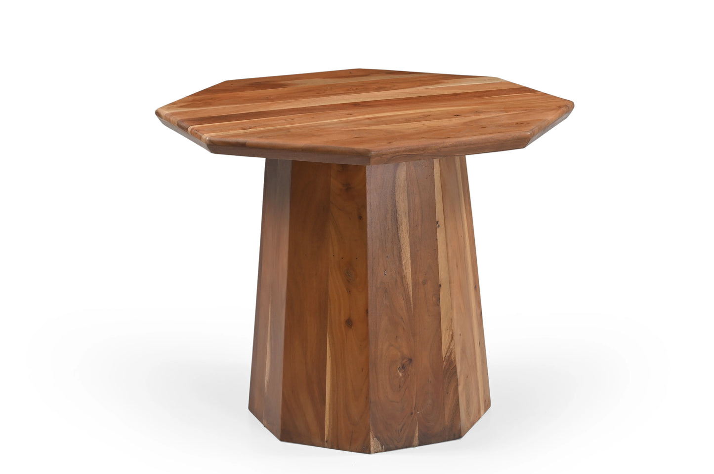 Solid Wood 4-Seater Dining Table with Octagonal Top – Natural Finish