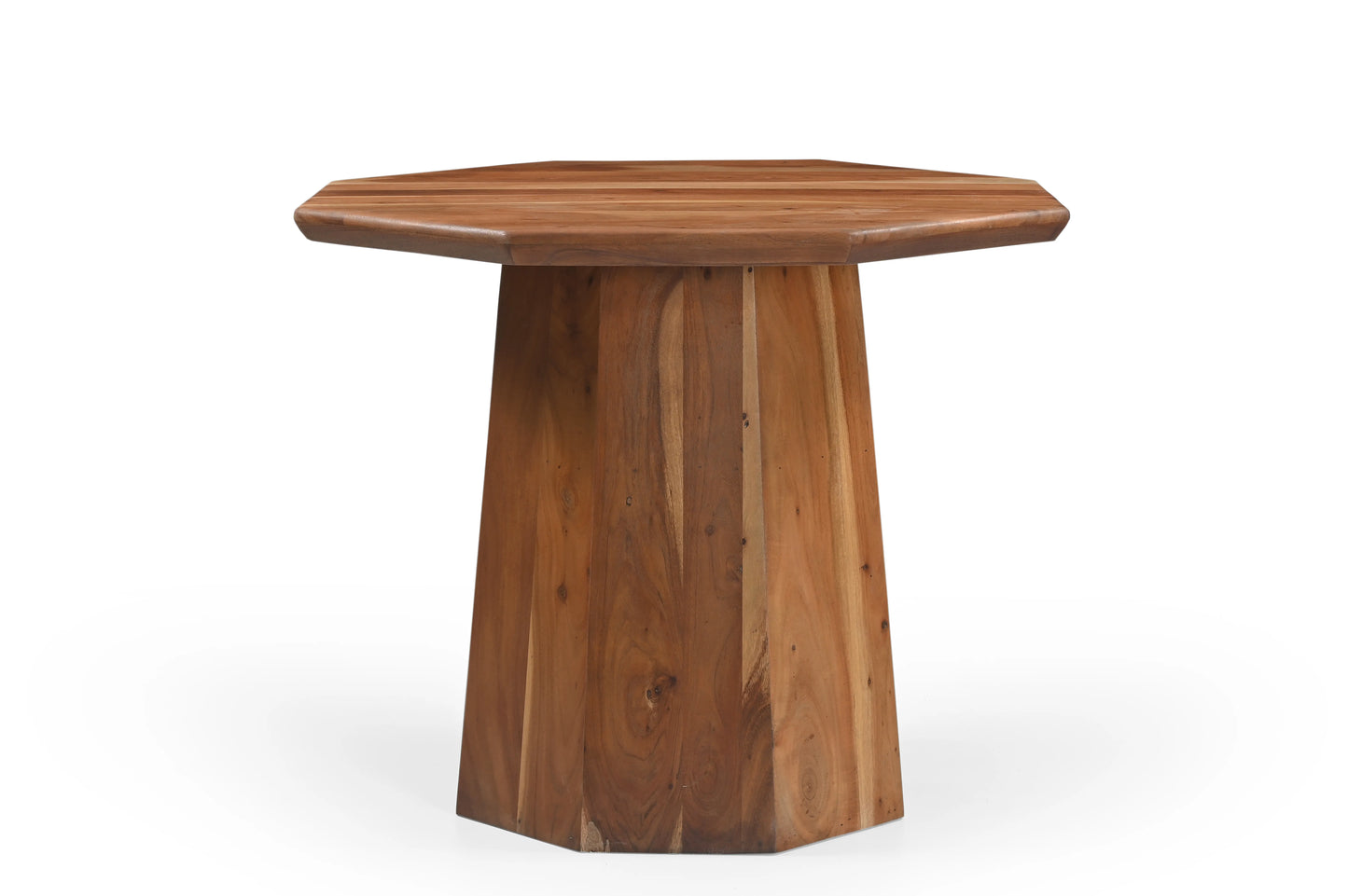 Solid Wood 4-Seater Dining Table with Octagonal Top – Natural Finish