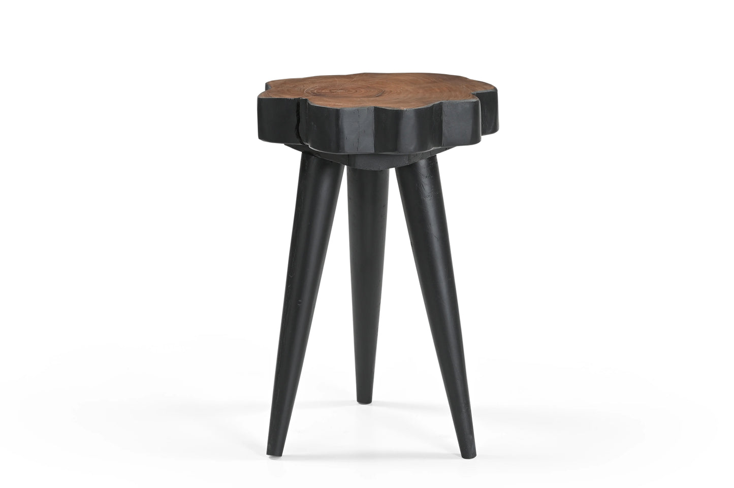 Bold Black Live Edge Side Table – Modern Accent Table