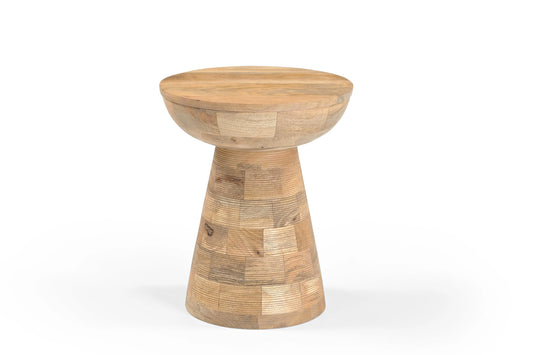 Modern Natural Wood Side Table – Handcrafted Design - Furniza