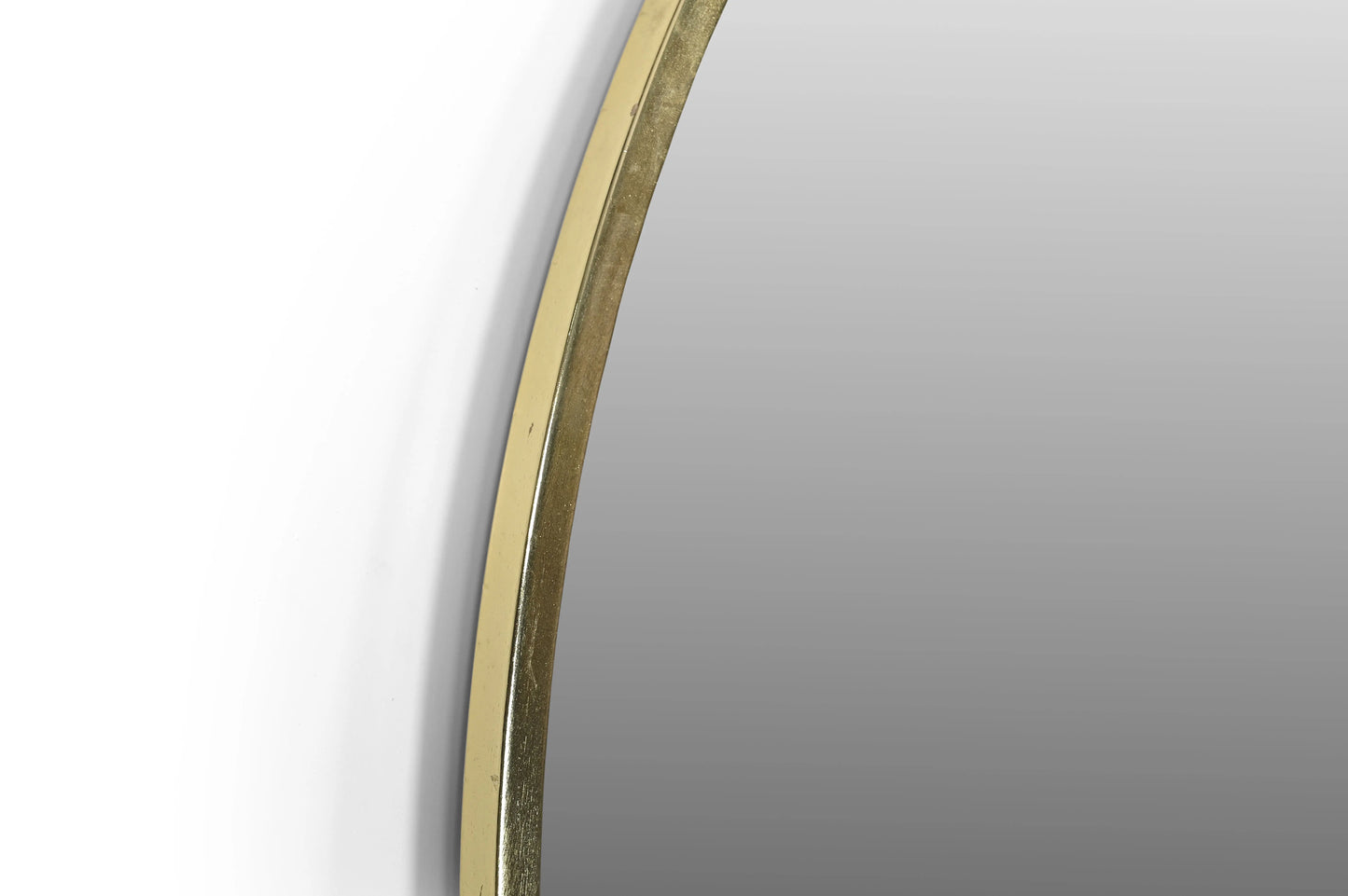 Arched Wall Mirror with Frame – Antique Brass Finish FURNIZA