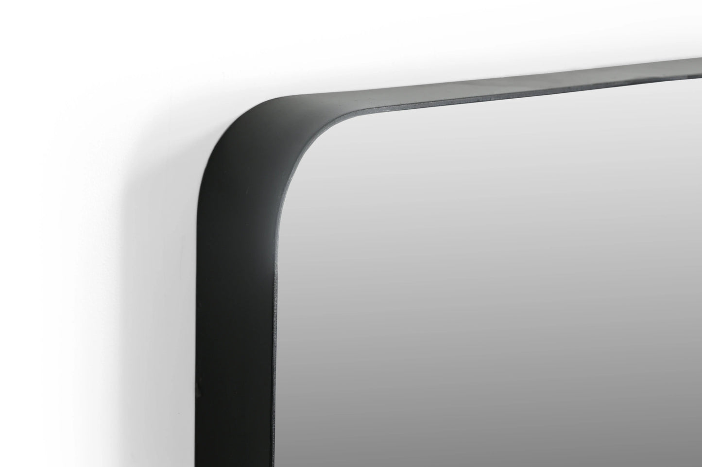Rectangular Mirror with Rounded Black Frame FURNIZA