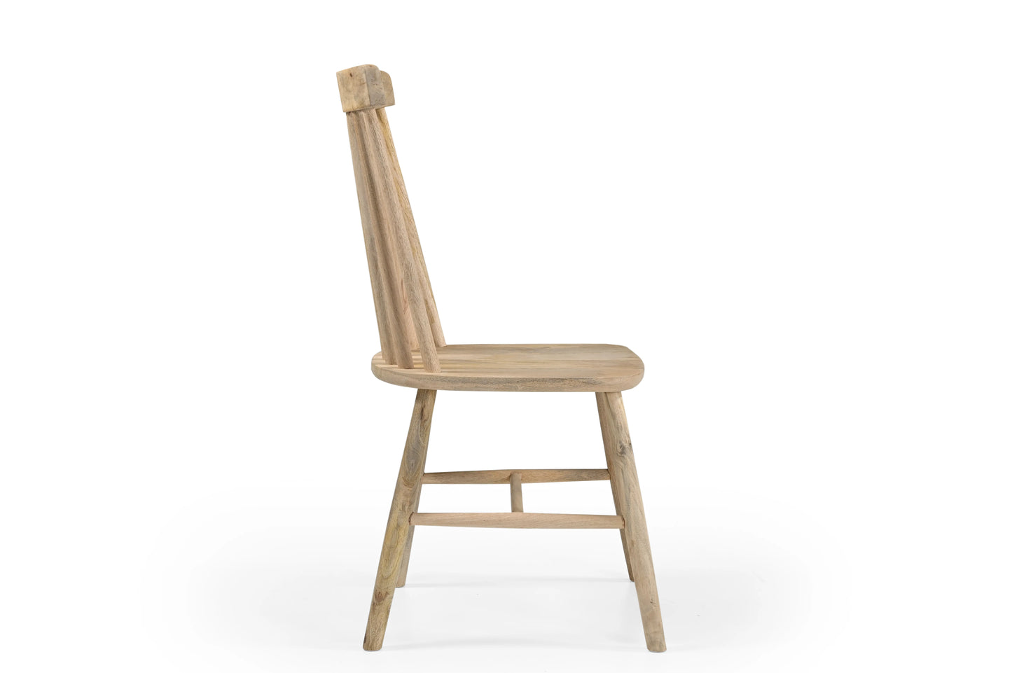 Solid Wood Dining Chair in Natural Finish – Modern Minimalist Chair