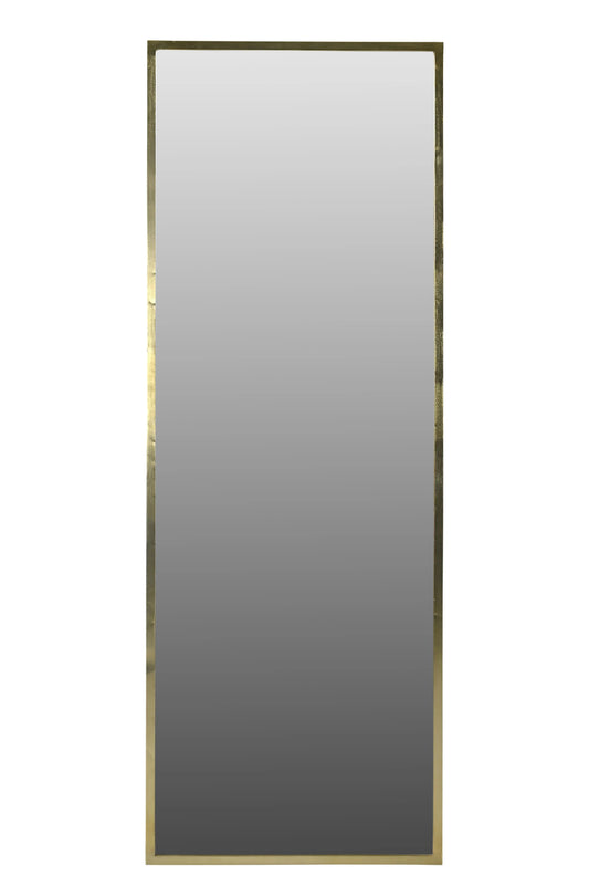 Full-Length Iron Mirror with Brass-finished Frame – Modern Luxury Mirror - Furniza