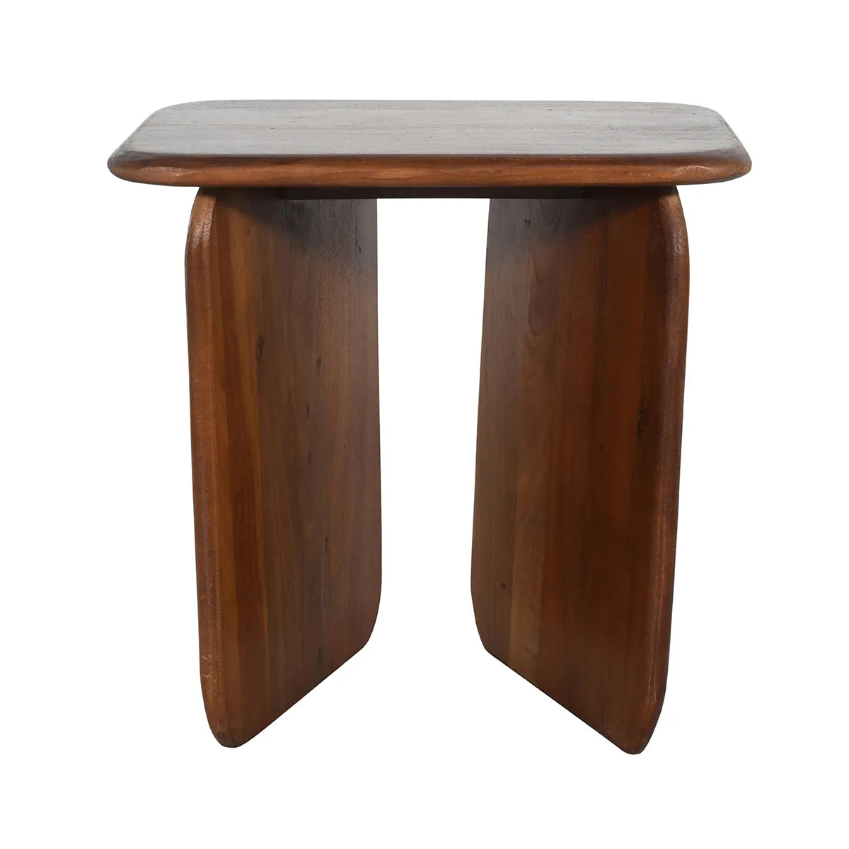 Elegant Walnut Hand-Carved Side Table