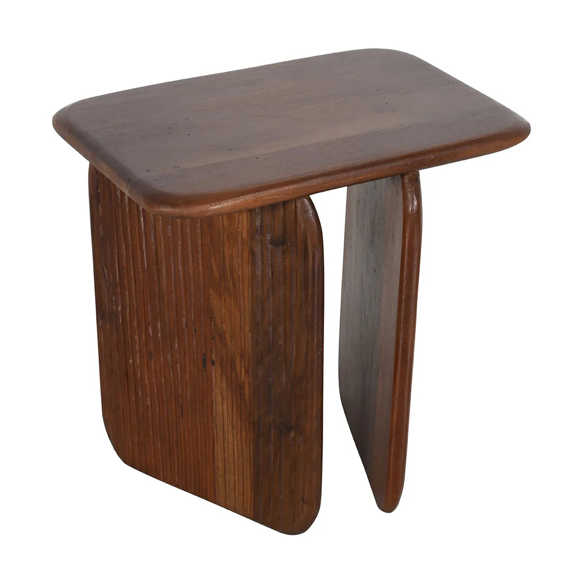 Elegant Walnut Hand-Carved Side Table