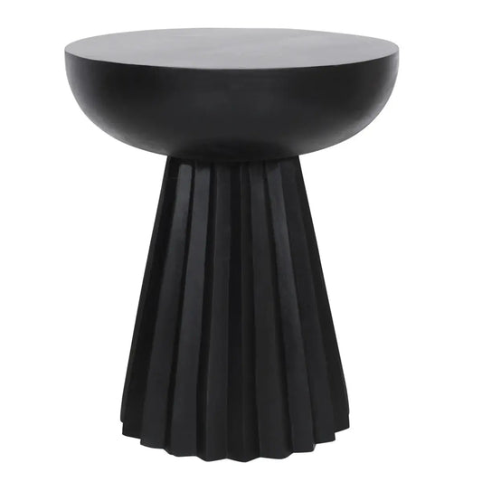 Modern Bold Black Side Table – Sculptural Accent Table - Furniza