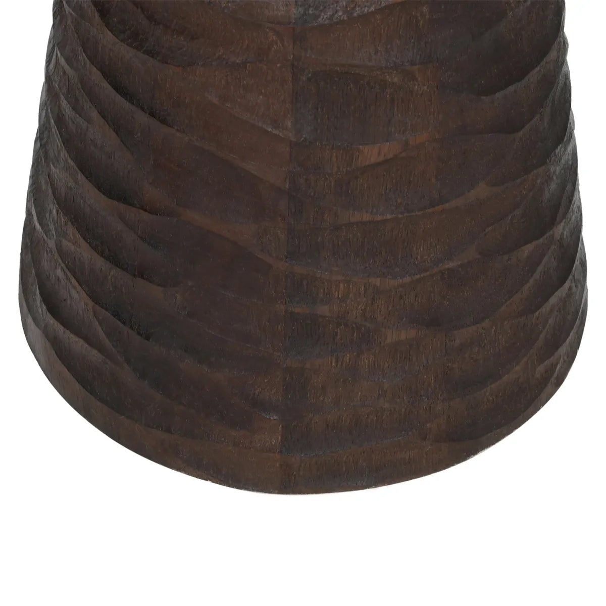 Hand-Carved Walnut Finish Side Table – Elegant Accent Table