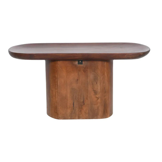 Elegant Walnut Finish Coffee Table - Furniza