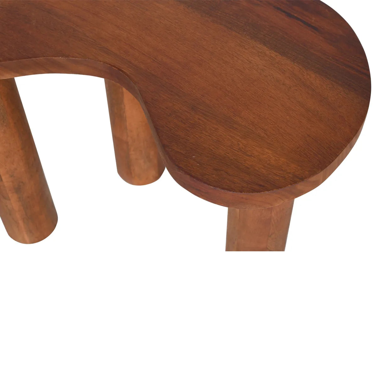 Contemporary Walnut Finish Side Table – Artistic Accent Table by Furniza - Furniza