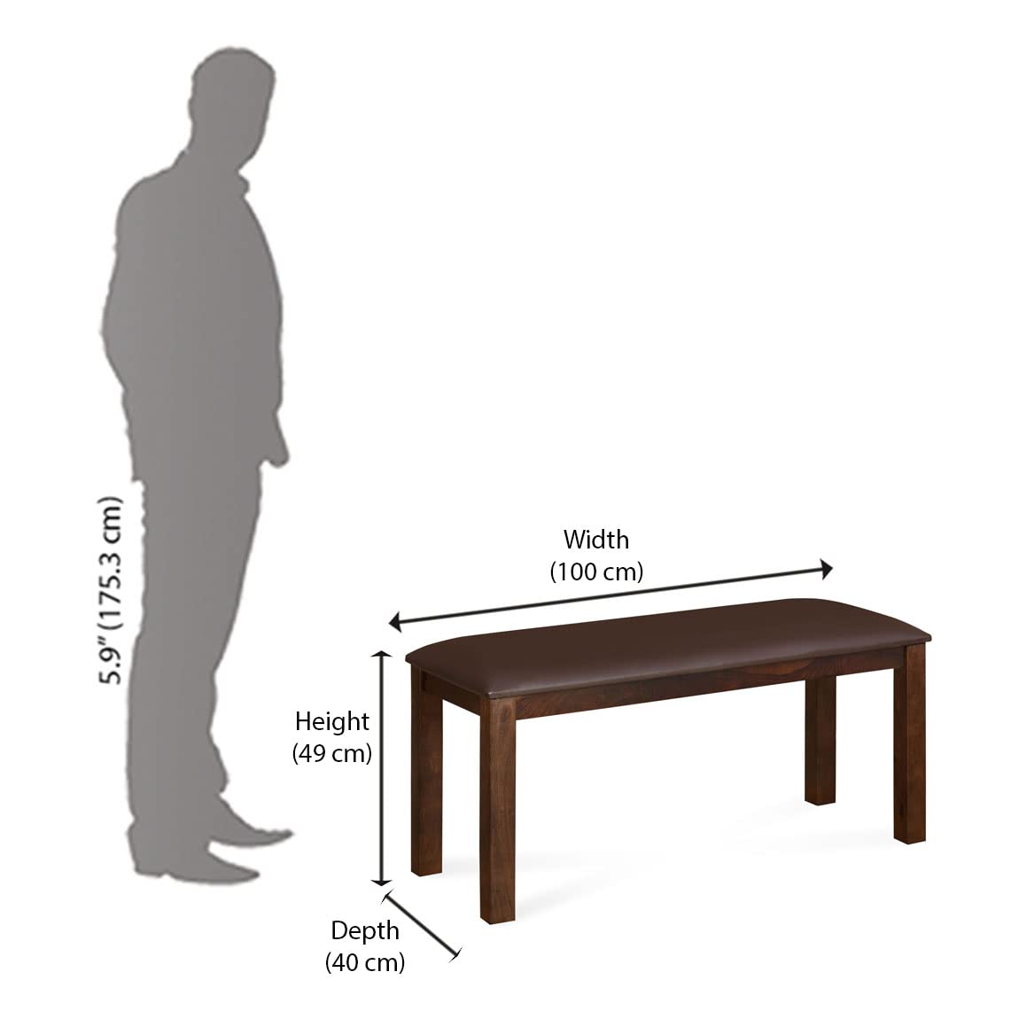 The Verona Dining Set – 6-Seater Set in Sheesham Wood and Dark Brown Finish