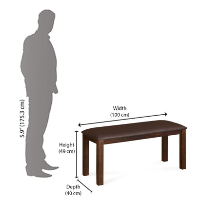 The Verona Dining Set – 6-Seater Set in Sheesham Wood and Dark Brown Finish