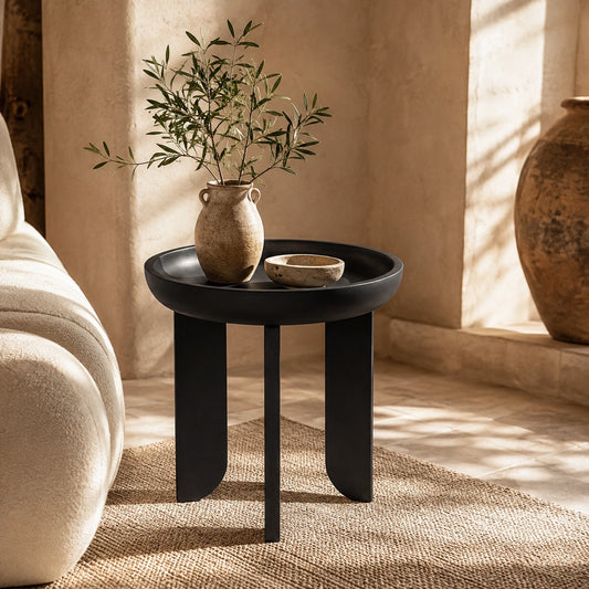 Modern Black Finish Side Table – Contemporary Accent Table