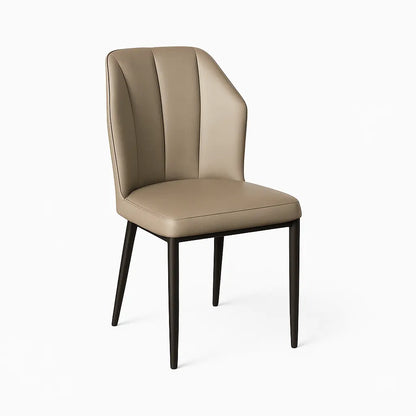 Modern Dark Grey Dining Chair – Iron Frame Accent Chair FURNIZA