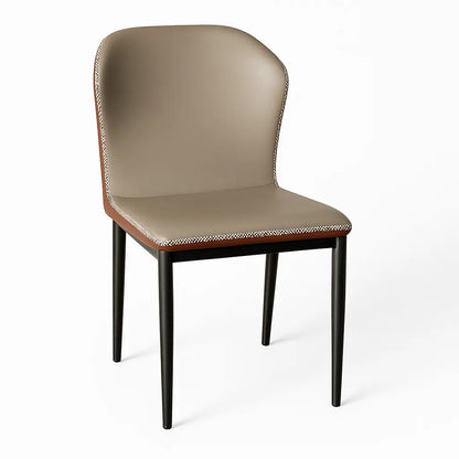 Grey Dining Chair with Iron Frame – Modern Upholstered Seat FURNIZA