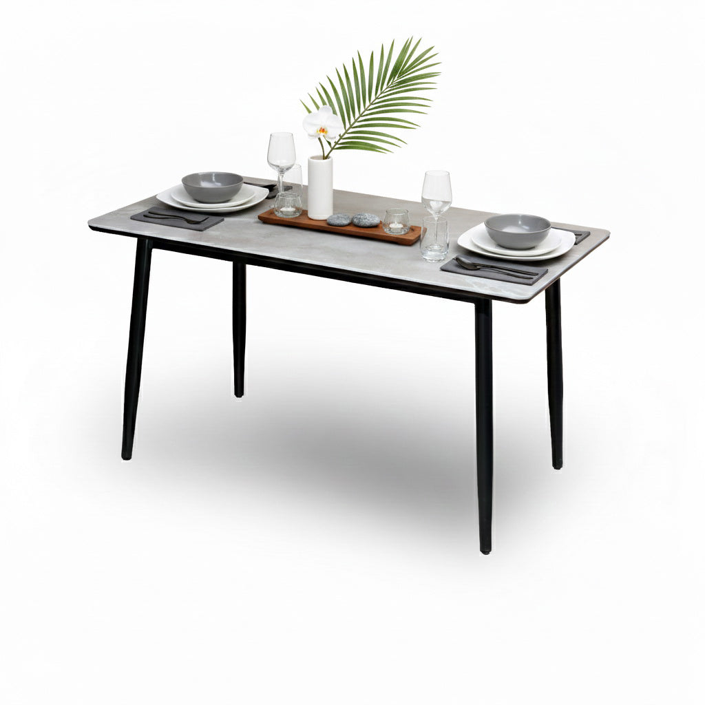 Modern 4 Seater Dining Set with Upholstered Chairs