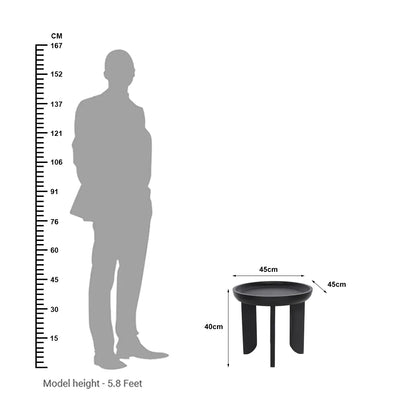 Modern Black Finish Side Table – Contemporary Accent Table - Furniza