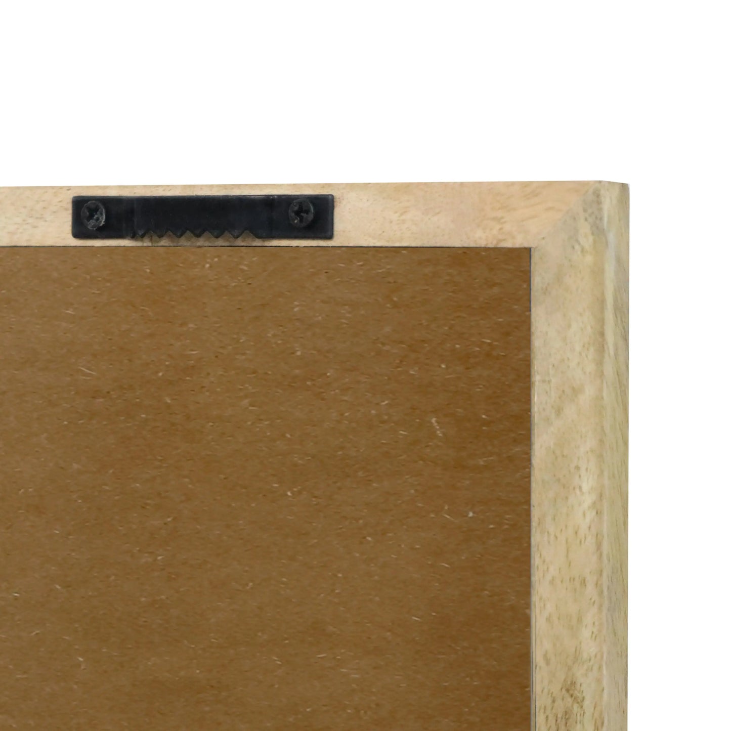 Hand-Carved Palm Leaf Wall Panel in Maroon & Natural Wood Frame – Elegant Wall Décor - Furniza