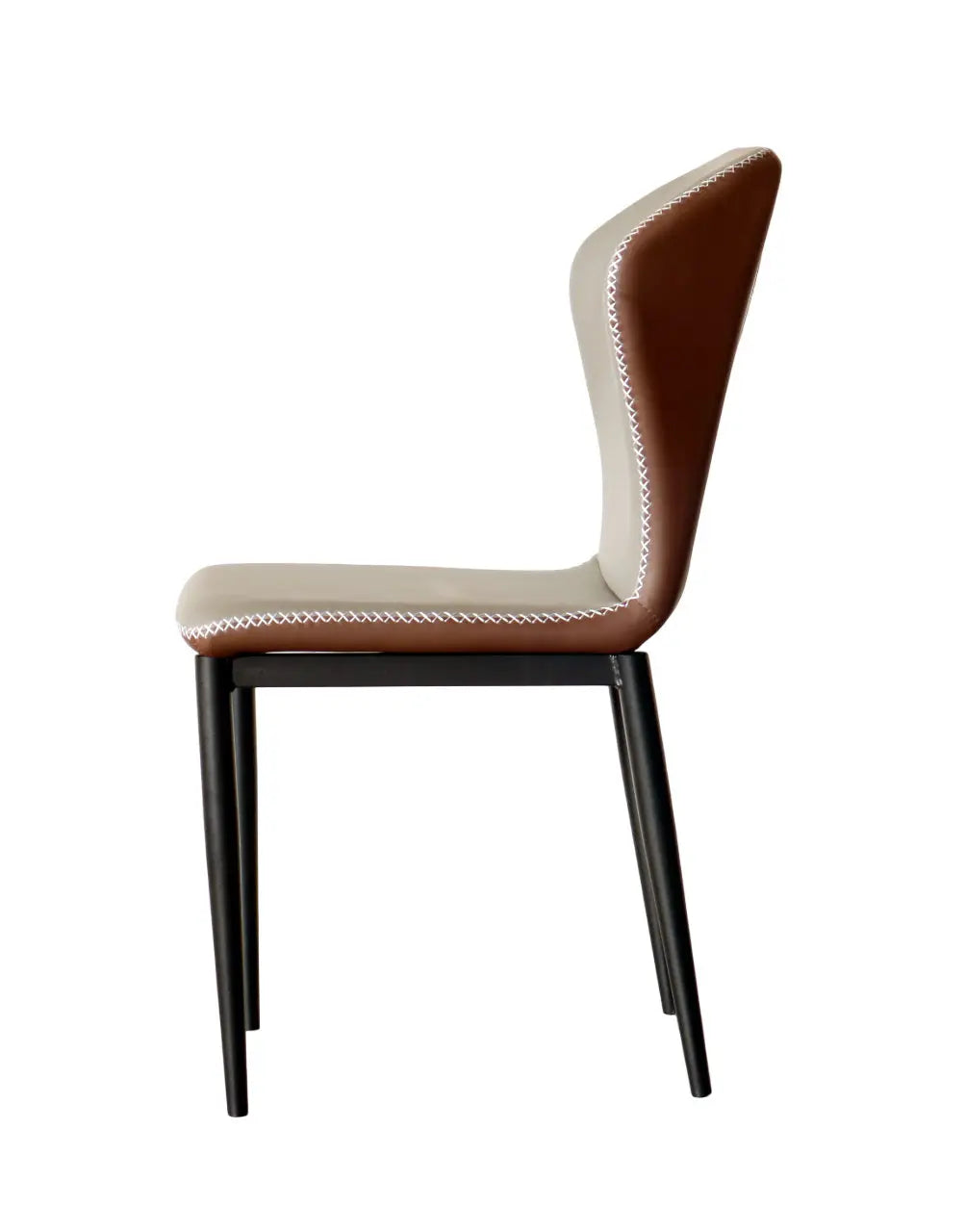 Grey Dining Chair with Iron Frame – Modern Upholstered Seat FURNIZA