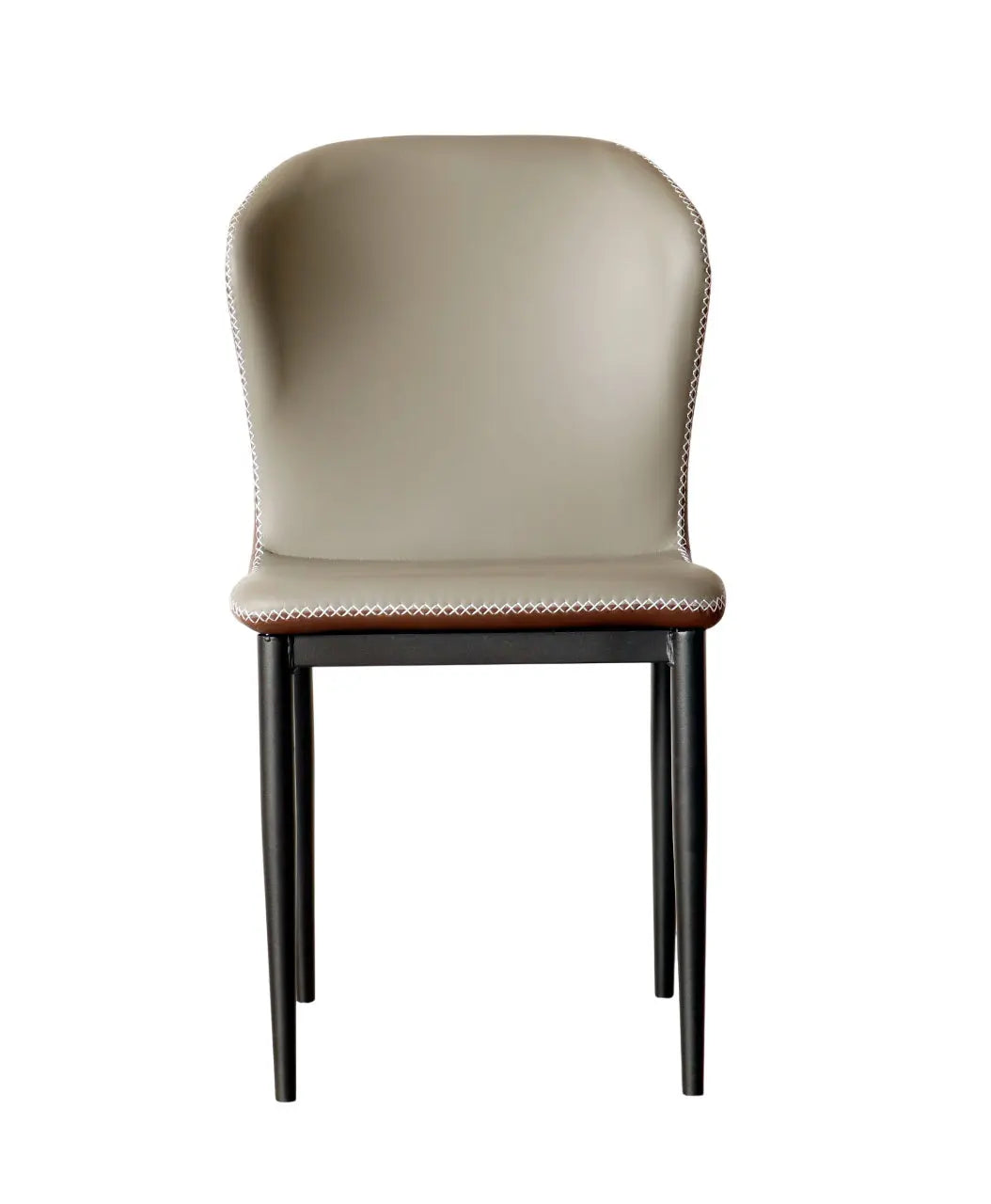 Grey Dining Chair with Iron Frame – Modern Upholstered Seat FURNIZA