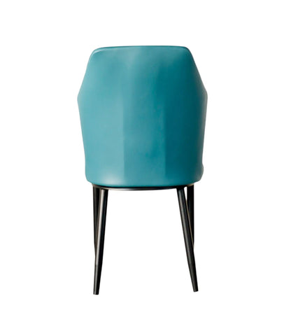 Modern Blue Dining Chair – Iron Frame Accent Chair FURNIZA