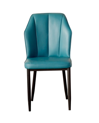 Modern Blue Dining Chair – Iron Frame Accent Chair FURNIZA