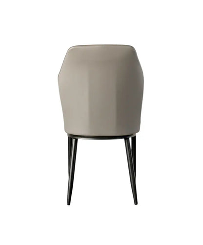 Modern Dark Grey Dining Chair – Iron Frame Accent Chair FURNIZA