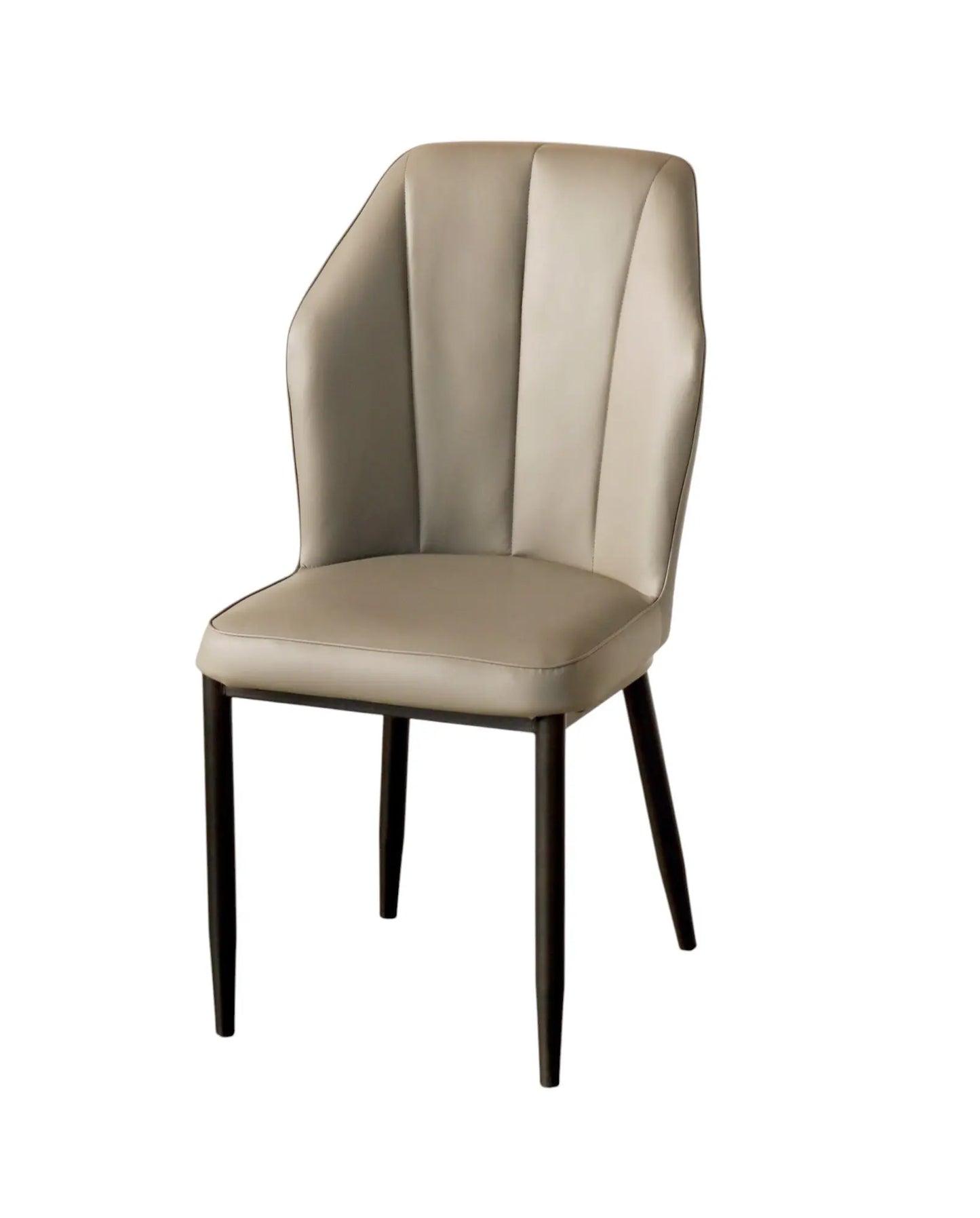Modern Dark Grey Dining Chair – Iron Frame Accent Chair FURNIZA