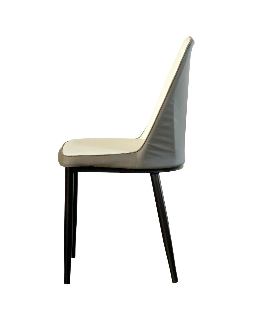 Modern Iron Base Upholstered Chair – White FURNIZA