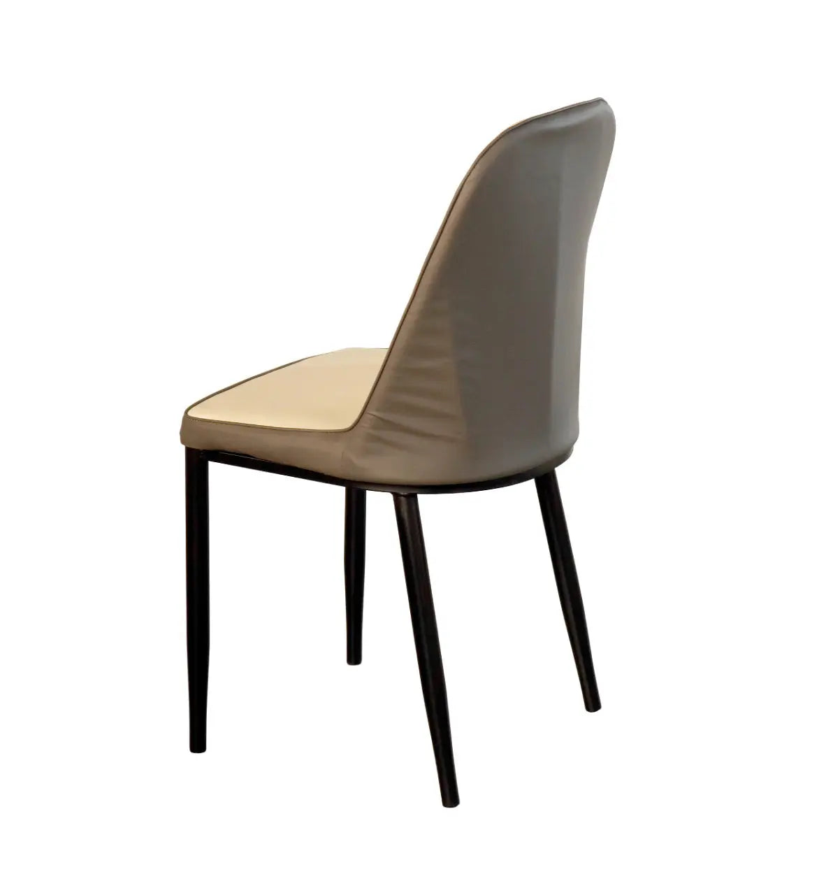 Modern Iron Base Upholstered Chair – White FURNIZA