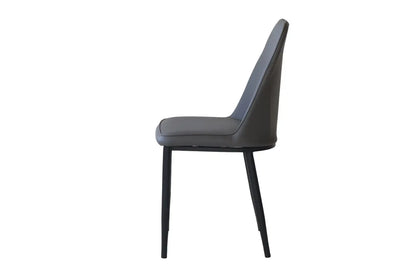 Modern Iron Base Upholstered Chair – Grey Furniza