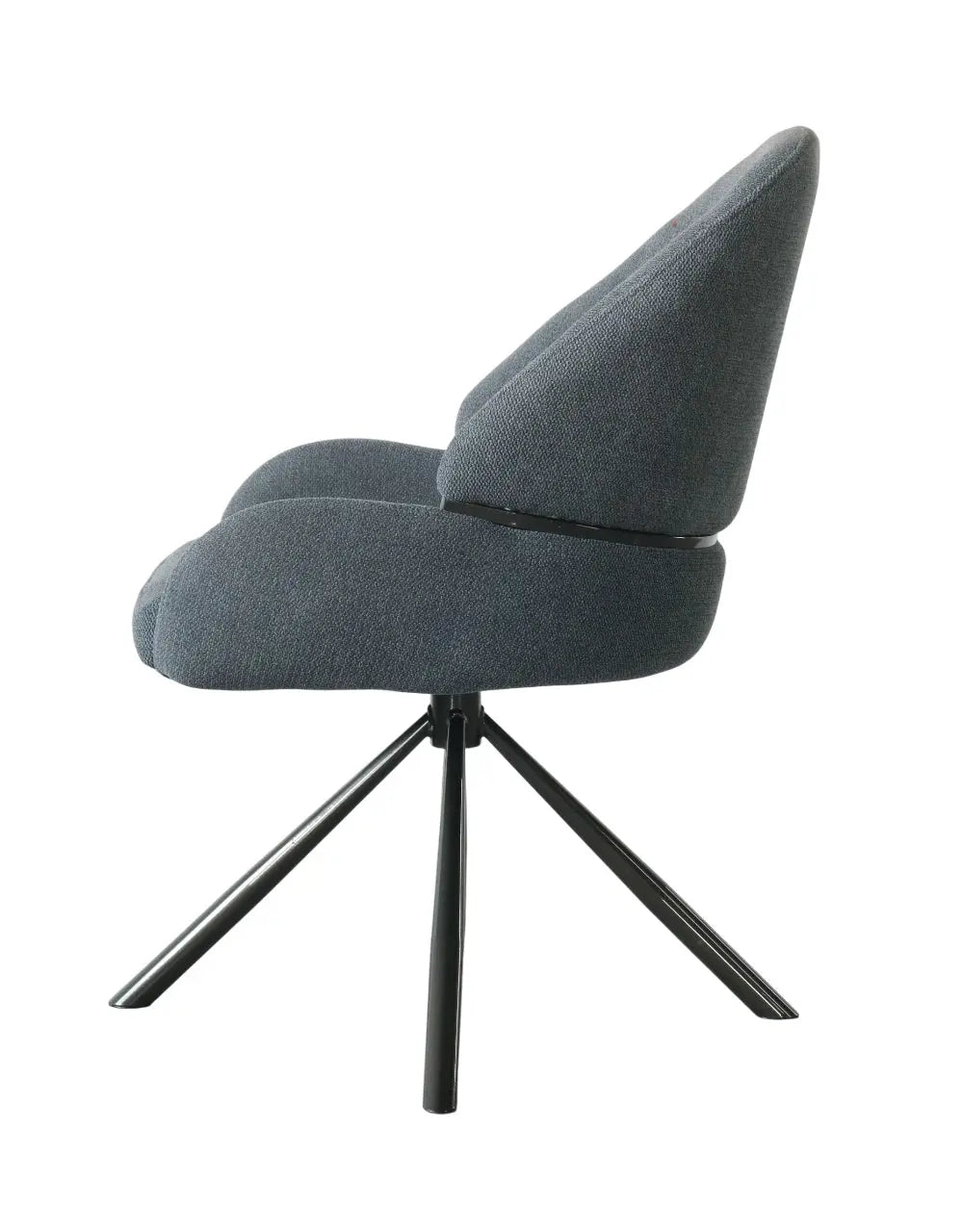 Modern Revolving Upholstered Chair with Iron Base – Beige FURNIZA